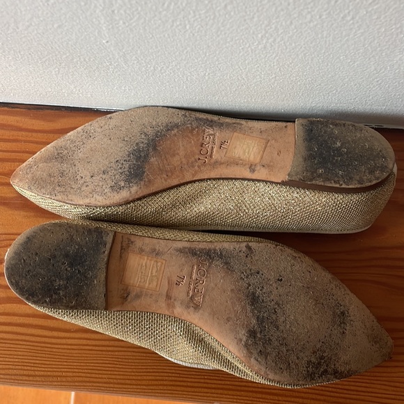 Shimmery jcrew flats size 7.5 - Picture 5 of 5